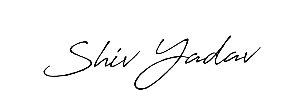Create a beautiful signature design for name Shiv Yadav. With this signature (Antro_Vectra_Bolder) fonts, you can make a handwritten signature for free. Shiv Yadav signature style 7 images and pictures png