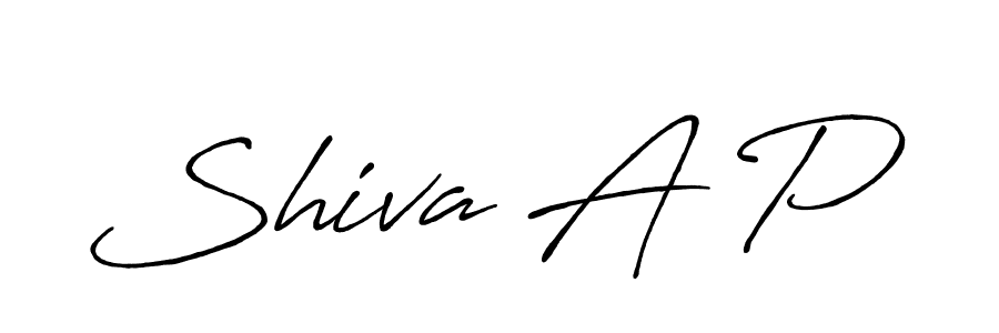 Also we have Shiva A P name is the best signature style. Create professional handwritten signature collection using Antro_Vectra_Bolder autograph style. Shiva A P signature style 7 images and pictures png