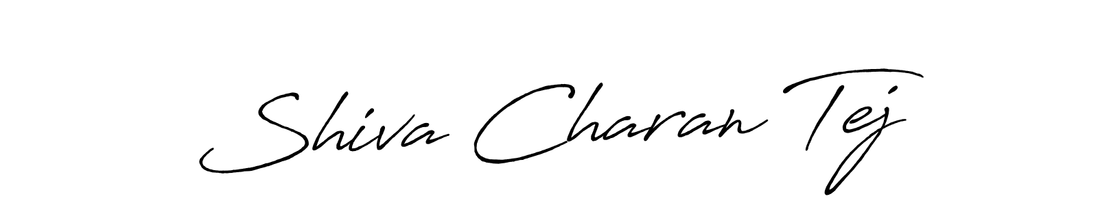 Create a beautiful signature design for name Shiva Charan Tej. With this signature (Antro_Vectra_Bolder) fonts, you can make a handwritten signature for free. Shiva Charan Tej signature style 7 images and pictures png