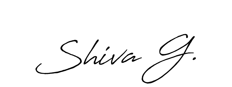 Make a beautiful signature design for name Shiva G.. With this signature (Antro_Vectra_Bolder) style, you can create a handwritten signature for free. Shiva G. signature style 7 images and pictures png