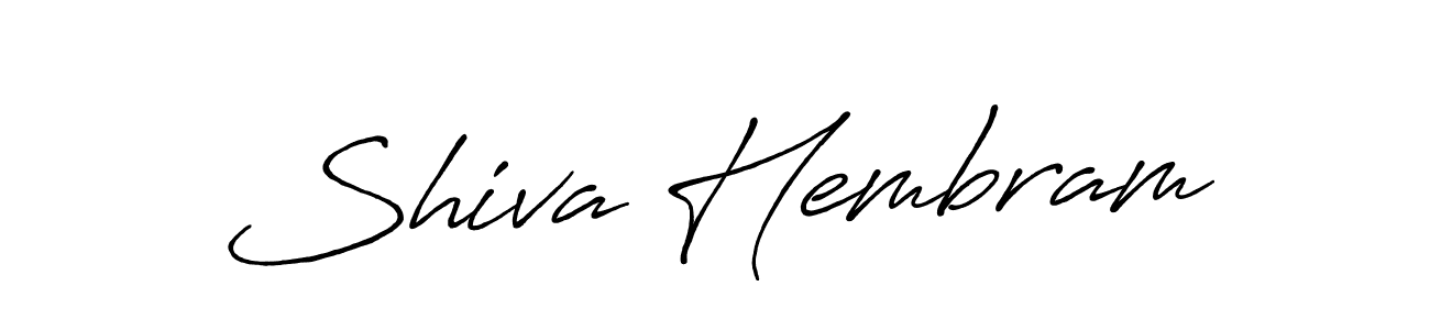Make a beautiful signature design for name Shiva Hembram. With this signature (Antro_Vectra_Bolder) style, you can create a handwritten signature for free. Shiva Hembram signature style 7 images and pictures png