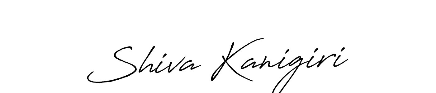 How to make Shiva Kanigiri name signature. Use Antro_Vectra_Bolder style for creating short signs online. This is the latest handwritten sign. Shiva Kanigiri signature style 7 images and pictures png