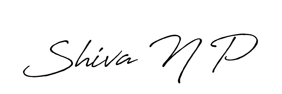 Create a beautiful signature design for name Shiva N P. With this signature (Antro_Vectra_Bolder) fonts, you can make a handwritten signature for free. Shiva N P signature style 7 images and pictures png