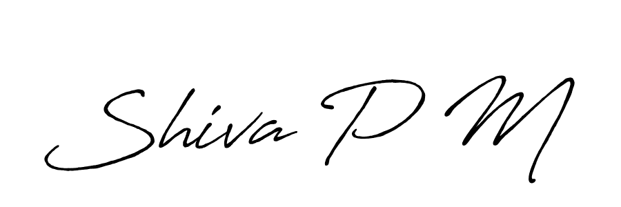 Similarly Antro_Vectra_Bolder is the best handwritten signature design. Signature creator online .You can use it as an online autograph creator for name Shiva P M. Shiva P M signature style 7 images and pictures png