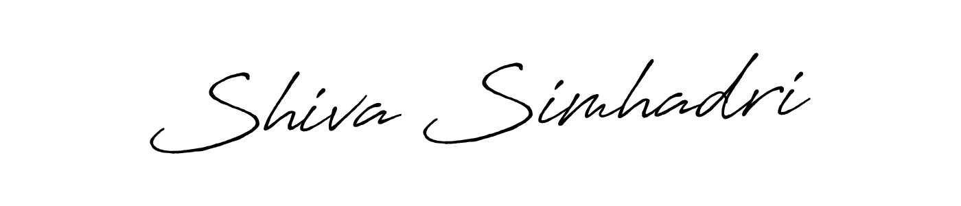 How to make Shiva Simhadri name signature. Use Antro_Vectra_Bolder style for creating short signs online. This is the latest handwritten sign. Shiva Simhadri signature style 7 images and pictures png