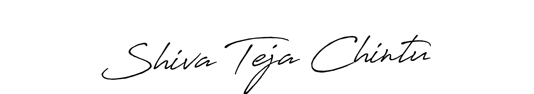 How to make Shiva Teja Chintu signature? Antro_Vectra_Bolder is a professional autograph style. Create handwritten signature for Shiva Teja Chintu name. Shiva Teja Chintu signature style 7 images and pictures png