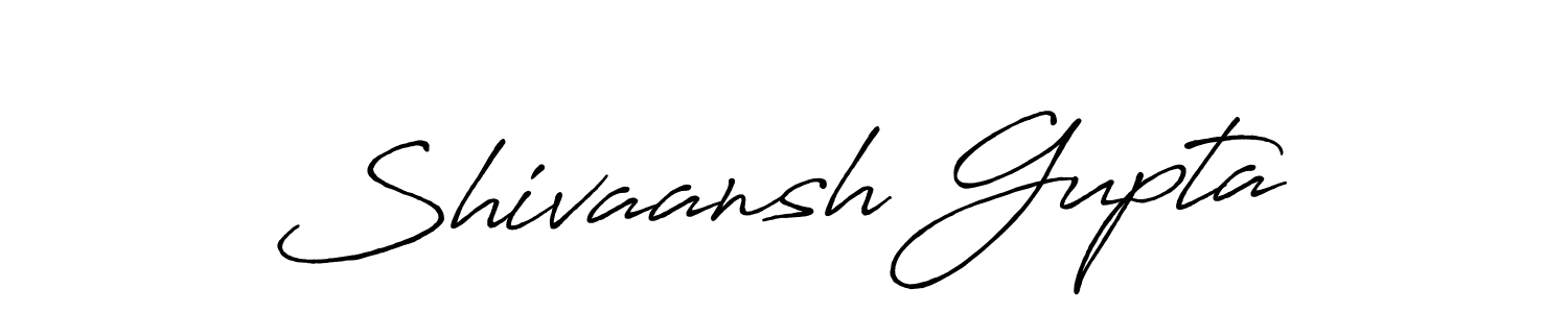 Create a beautiful signature design for name Shivaansh Gupta. With this signature (Antro_Vectra_Bolder) fonts, you can make a handwritten signature for free. Shivaansh Gupta signature style 7 images and pictures png