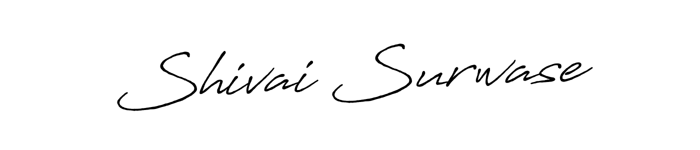 Make a beautiful signature design for name Shivai Surwase. With this signature (Antro_Vectra_Bolder) style, you can create a handwritten signature for free. Shivai Surwase signature style 7 images and pictures png