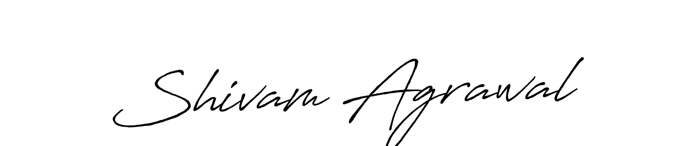How to make Shivam Agrawal name signature. Use Antro_Vectra_Bolder style for creating short signs online. This is the latest handwritten sign. Shivam Agrawal signature style 7 images and pictures png