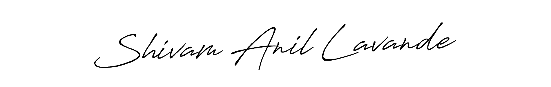 Create a beautiful signature design for name Shivam Anil Lavande. With this signature (Antro_Vectra_Bolder) fonts, you can make a handwritten signature for free. Shivam Anil Lavande signature style 7 images and pictures png