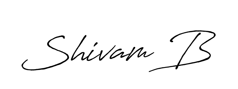 Use a signature maker to create a handwritten signature online. With this signature software, you can design (Antro_Vectra_Bolder) your own signature for name Shivam B. Shivam B signature style 7 images and pictures png