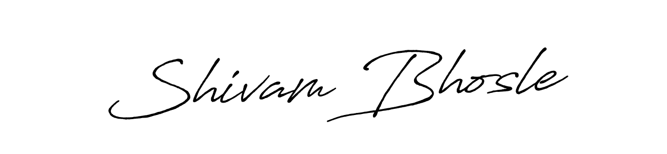 How to make Shivam Bhosle name signature. Use Antro_Vectra_Bolder style for creating short signs online. This is the latest handwritten sign. Shivam Bhosle signature style 7 images and pictures png