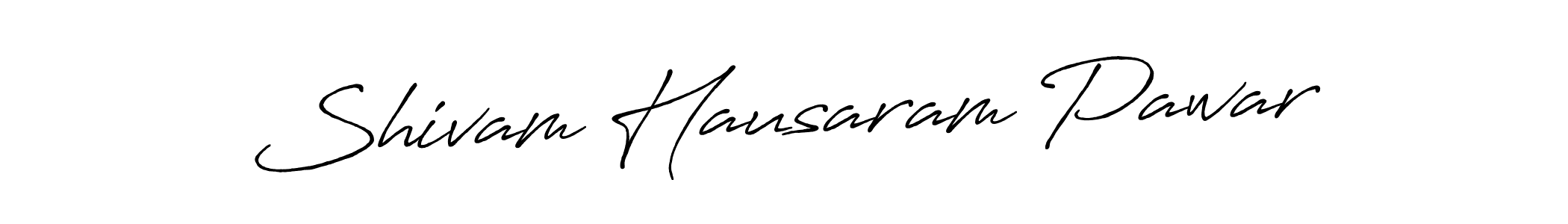 The best way (Antro_Vectra_Bolder) to make a short signature is to pick only two or three words in your name. The name Shivam Hausaram Pawar include a total of six letters. For converting this name. Shivam Hausaram Pawar signature style 7 images and pictures png