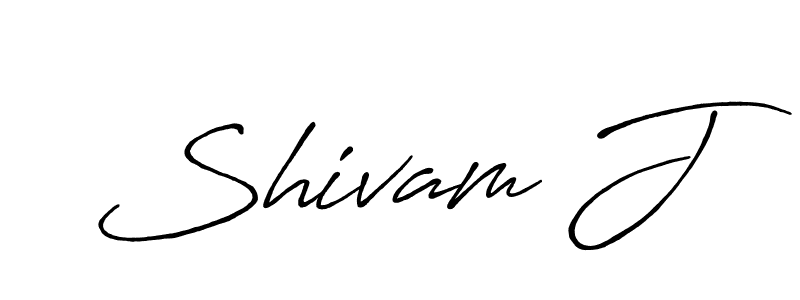 Design your own signature with our free online signature maker. With this signature software, you can create a handwritten (Antro_Vectra_Bolder) signature for name Shivam J. Shivam J signature style 7 images and pictures png