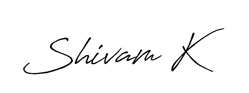 Shivam K stylish signature style. Best Handwritten Sign (Antro_Vectra_Bolder) for my name. Handwritten Signature Collection Ideas for my name Shivam K. Shivam K signature style 7 images and pictures png