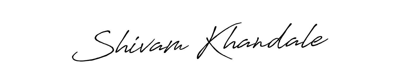 Design your own signature with our free online signature maker. With this signature software, you can create a handwritten (Antro_Vectra_Bolder) signature for name Shivam Khandale. Shivam Khandale signature style 7 images and pictures png