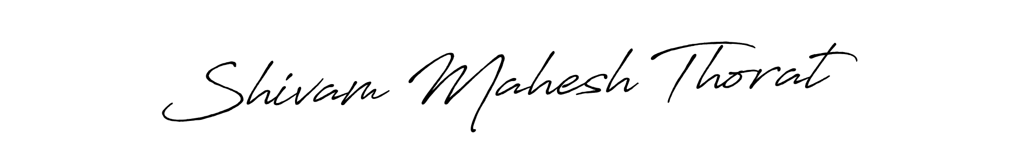 How to make Shivam Mahesh Thorat name signature. Use Antro_Vectra_Bolder style for creating short signs online. This is the latest handwritten sign. Shivam Mahesh Thorat signature style 7 images and pictures png