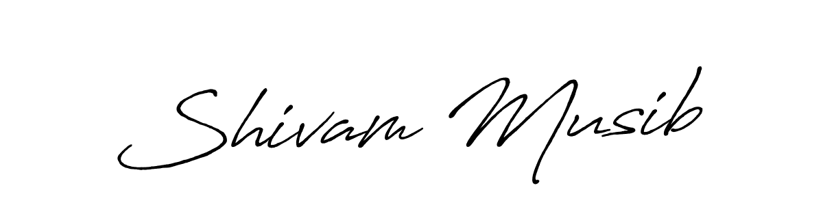 Shivam Musib stylish signature style. Best Handwritten Sign (Antro_Vectra_Bolder) for my name. Handwritten Signature Collection Ideas for my name Shivam Musib. Shivam Musib signature style 7 images and pictures png