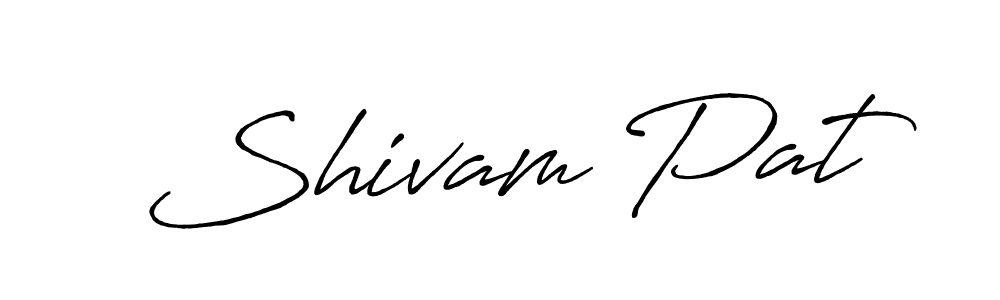 Create a beautiful signature design for name Shivam Pat. With this signature (Antro_Vectra_Bolder) fonts, you can make a handwritten signature for free. Shivam Pat signature style 7 images and pictures png