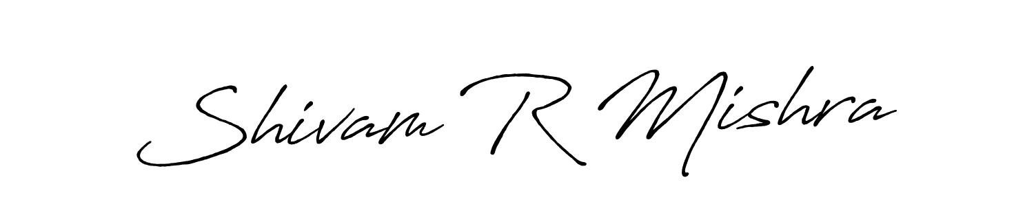 You should practise on your own different ways (Antro_Vectra_Bolder) to write your name (Shivam R Mishra) in signature. don't let someone else do it for you. Shivam R Mishra signature style 7 images and pictures png