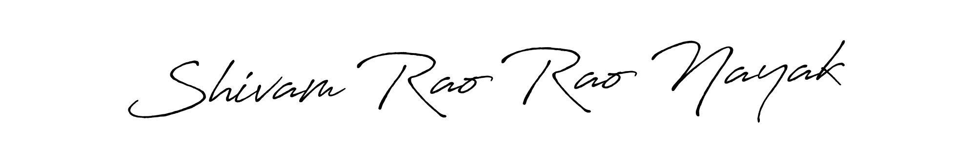 How to make Shivam Rao Rao Nayak name signature. Use Antro_Vectra_Bolder style for creating short signs online. This is the latest handwritten sign. Shivam Rao Rao Nayak signature style 7 images and pictures png