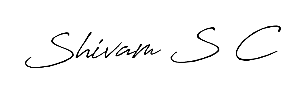 Make a beautiful signature design for name Shivam S C. With this signature (Antro_Vectra_Bolder) style, you can create a handwritten signature for free. Shivam S C signature style 7 images and pictures png