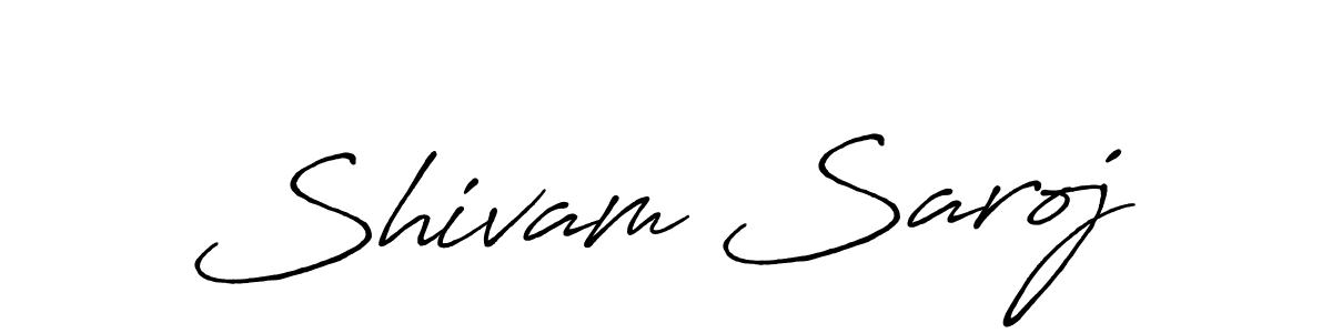 The best way (Antro_Vectra_Bolder) to make a short signature is to pick only two or three words in your name. The name Shivam Saroj include a total of six letters. For converting this name. Shivam Saroj signature style 7 images and pictures png