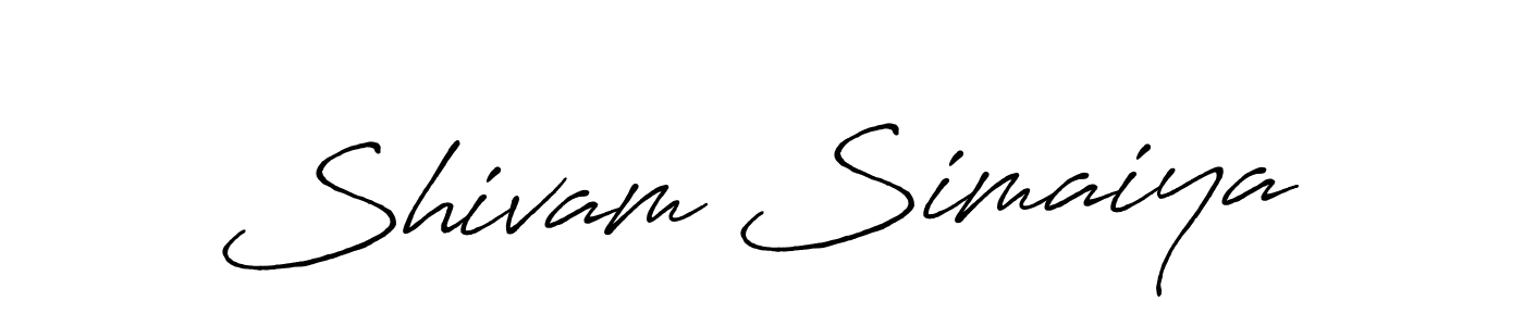 How to make Shivam Simaiya signature? Antro_Vectra_Bolder is a professional autograph style. Create handwritten signature for Shivam Simaiya name. Shivam Simaiya signature style 7 images and pictures png