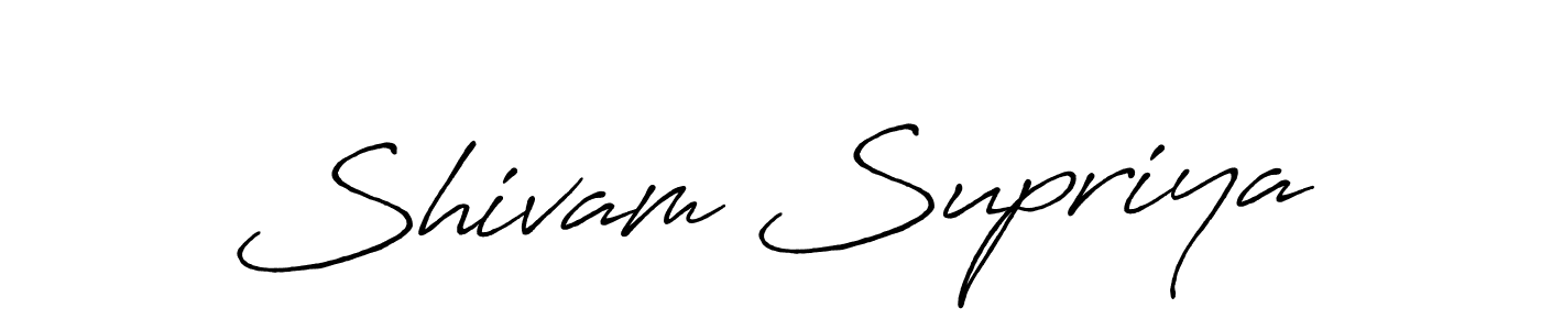 Create a beautiful signature design for name Shivam Supriya. With this signature (Antro_Vectra_Bolder) fonts, you can make a handwritten signature for free. Shivam Supriya signature style 7 images and pictures png