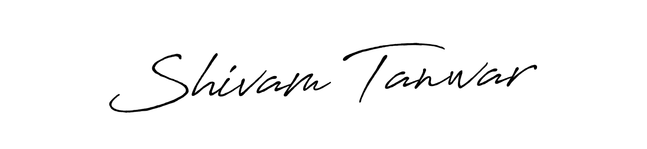 Use a signature maker to create a handwritten signature online. With this signature software, you can design (Antro_Vectra_Bolder) your own signature for name Shivam Tanwar. Shivam Tanwar signature style 7 images and pictures png