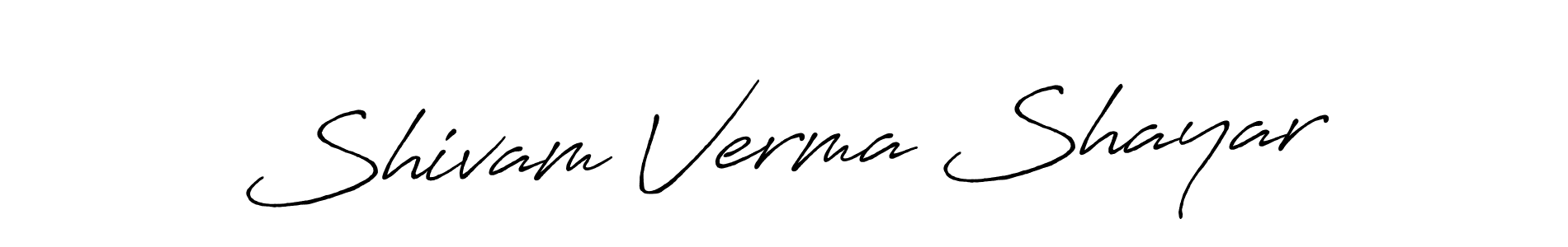 How to make Shivam Verma Shayar signature? Antro_Vectra_Bolder is a professional autograph style. Create handwritten signature for Shivam Verma Shayar name. Shivam Verma Shayar signature style 7 images and pictures png