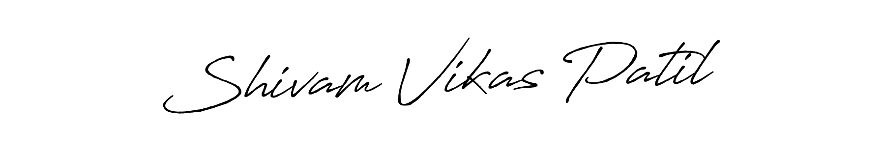 Shivam Vikas Patil stylish signature style. Best Handwritten Sign (Antro_Vectra_Bolder) for my name. Handwritten Signature Collection Ideas for my name Shivam Vikas Patil. Shivam Vikas Patil signature style 7 images and pictures png