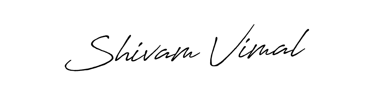 Create a beautiful signature design for name Shivam Vimal. With this signature (Antro_Vectra_Bolder) fonts, you can make a handwritten signature for free. Shivam Vimal signature style 7 images and pictures png