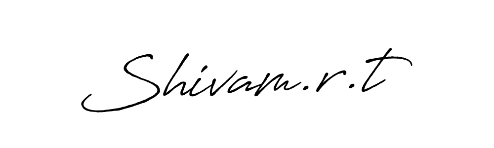 Make a beautiful signature design for name Shivam.r.t. With this signature (Antro_Vectra_Bolder) style, you can create a handwritten signature for free. Shivam.r.t signature style 7 images and pictures png