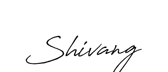Use a signature maker to create a handwritten signature online. With this signature software, you can design (Antro_Vectra_Bolder) your own signature for name Shivang. Shivang signature style 7 images and pictures png