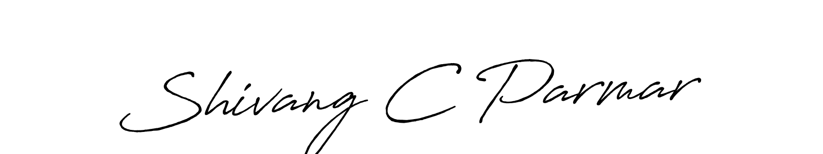 You should practise on your own different ways (Antro_Vectra_Bolder) to write your name (Shivang C Parmar) in signature. don't let someone else do it for you. Shivang C Parmar signature style 7 images and pictures png