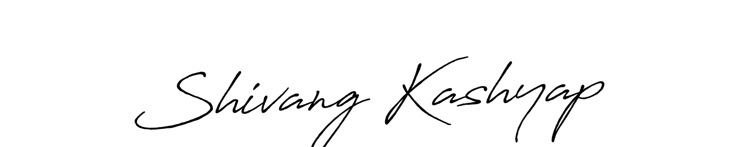 Shivang Kashyap stylish signature style. Best Handwritten Sign (Antro_Vectra_Bolder) for my name. Handwritten Signature Collection Ideas for my name Shivang Kashyap. Shivang Kashyap signature style 7 images and pictures png
