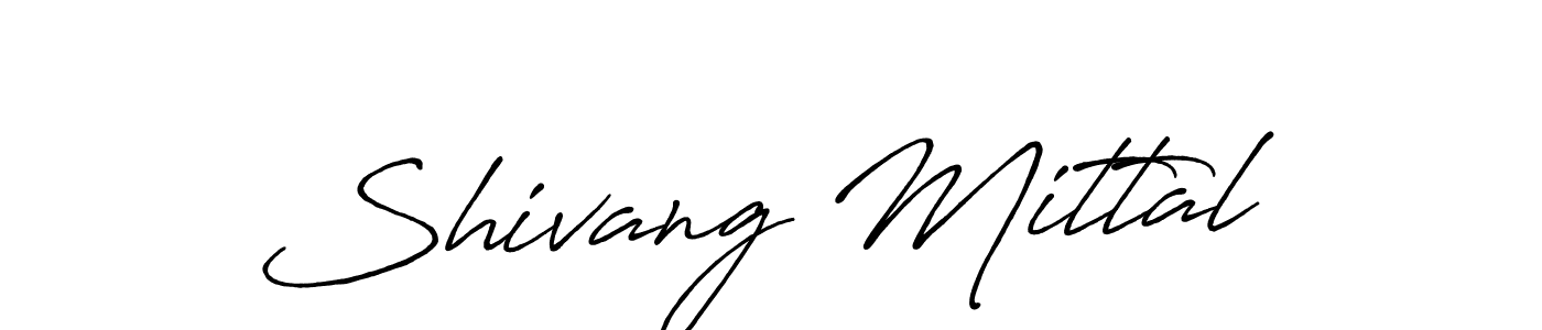 How to make Shivang Mittal signature? Antro_Vectra_Bolder is a professional autograph style. Create handwritten signature for Shivang Mittal name. Shivang Mittal signature style 7 images and pictures png