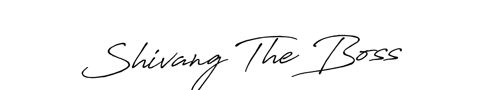 You should practise on your own different ways (Antro_Vectra_Bolder) to write your name (Shivang The Boss) in signature. don't let someone else do it for you. Shivang The Boss signature style 7 images and pictures png