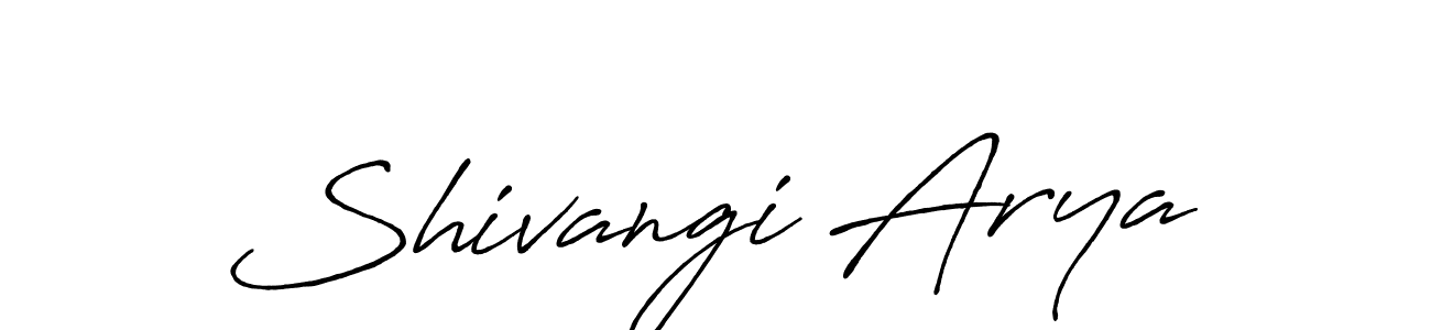 Shivangi Arya stylish signature style. Best Handwritten Sign (Antro_Vectra_Bolder) for my name. Handwritten Signature Collection Ideas for my name Shivangi Arya. Shivangi Arya signature style 7 images and pictures png