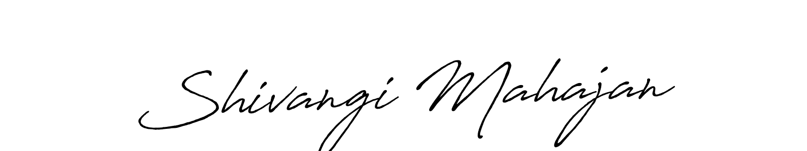 Also we have Shivangi Mahajan name is the best signature style. Create professional handwritten signature collection using Antro_Vectra_Bolder autograph style. Shivangi Mahajan signature style 7 images and pictures png