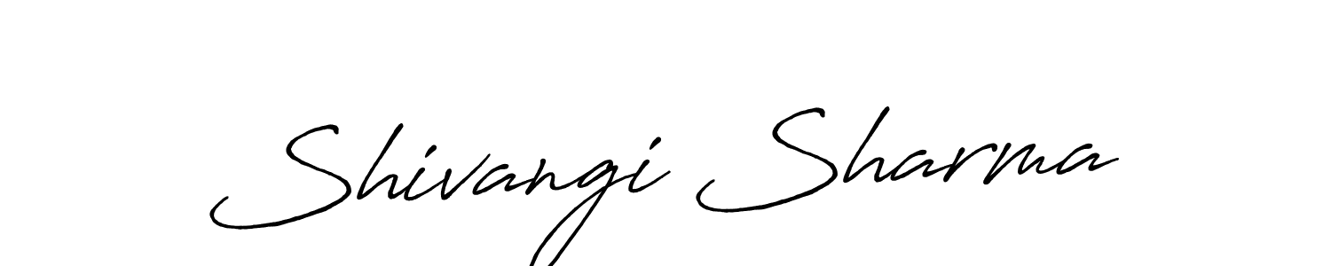 How to make Shivangi Sharma name signature. Use Antro_Vectra_Bolder style for creating short signs online. This is the latest handwritten sign. Shivangi Sharma signature style 7 images and pictures png