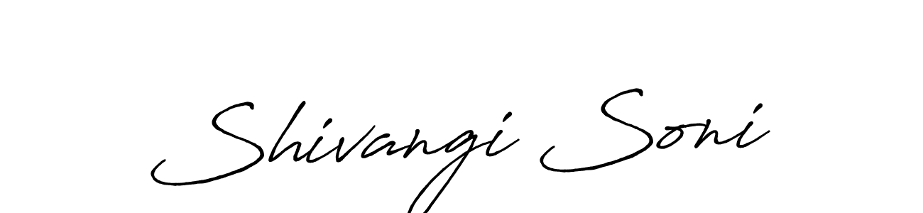 How to make Shivangi Soni name signature. Use Antro_Vectra_Bolder style for creating short signs online. This is the latest handwritten sign. Shivangi Soni signature style 7 images and pictures png