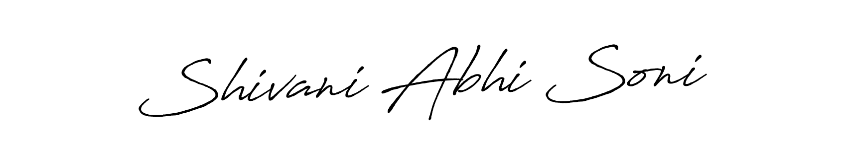 Design your own signature with our free online signature maker. With this signature software, you can create a handwritten (Antro_Vectra_Bolder) signature for name Shivani Abhi Soni. Shivani Abhi Soni signature style 7 images and pictures png