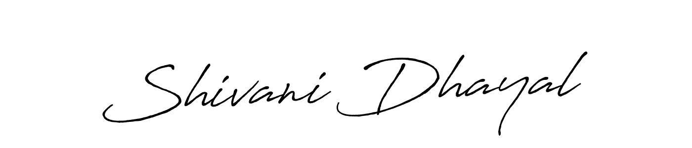 This is the best signature style for the Shivani Dhayal name. Also you like these signature font (Antro_Vectra_Bolder). Mix name signature. Shivani Dhayal signature style 7 images and pictures png