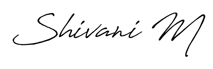 Download transparent PNG signature for name Shivani M styled with Antro_Vectra_Bolder font. Ready to paste directly into PDF and Word agreements. Shivani M signature style 7 images and pictures png