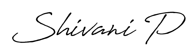 Elevate your brand with a stunning Shivani P eSignature. The Antro_Vectra_Bolder style provides a balanced, flowing aesthetic for everyday signing. Shivani P signature style 7 images and pictures png