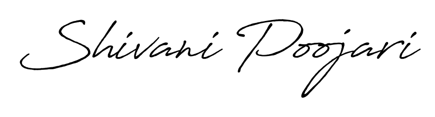 Create your official email sign-off with Shivani Poojari name in Antro_Vectra_Bolder style. Crisp, clean, and perfectly legible across all screens. Shivani Poojari signature style 7 images and pictures png