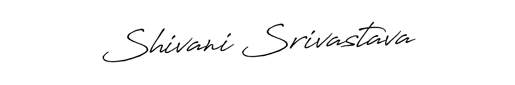 Make a beautiful signature design for name Shivani Srivastava. With this signature (Antro_Vectra_Bolder) style, you can create a handwritten signature for free. Shivani Srivastava signature style 7 images and pictures png