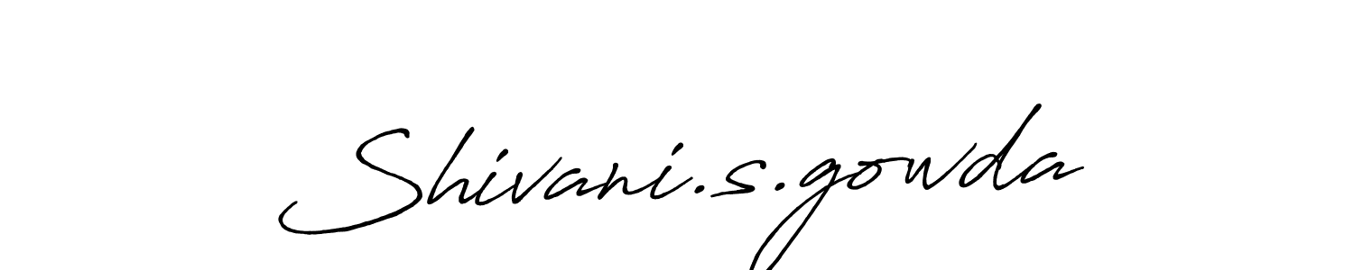 The best way (Antro_Vectra_Bolder) to make a short signature is to pick only two or three words in your name. The name Shivani.s.gowda include a total of six letters. For converting this name. Shivani.s.gowda signature style 7 images and pictures png